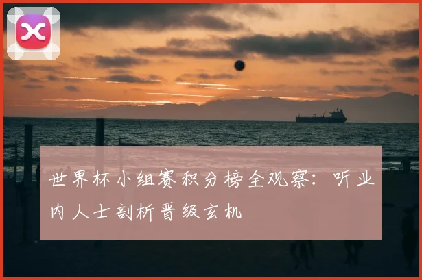 世界杯小组赛积分榜全观察：听业内人士剖析晋级玄机
